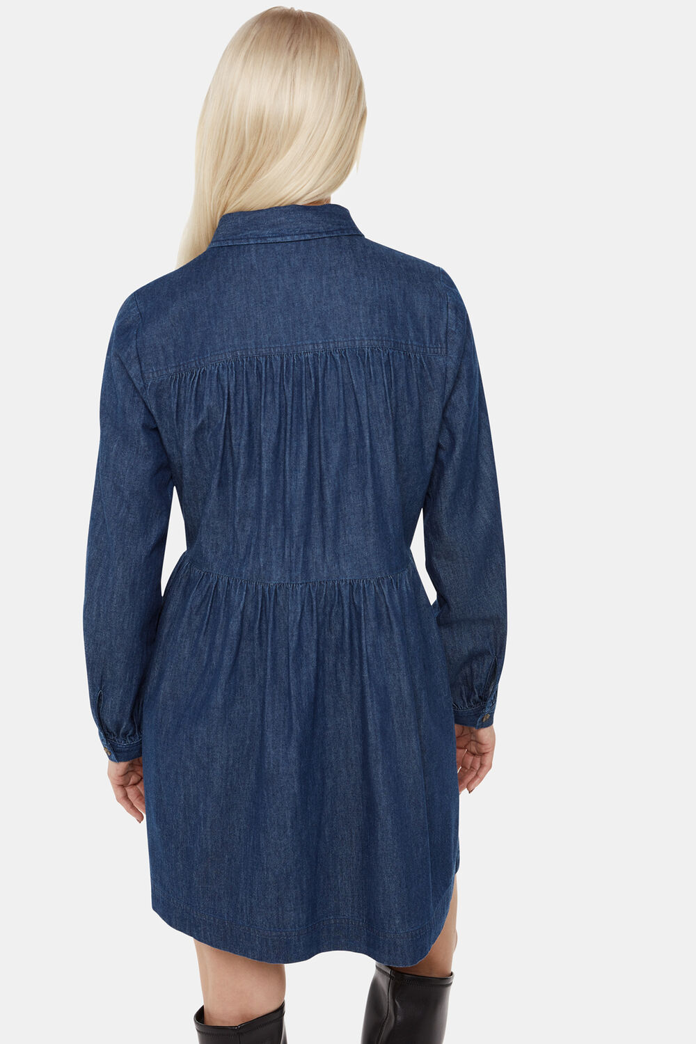 Petite Winnie Chambray Denim Dress
