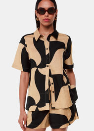 Swirl Linen Blend Short