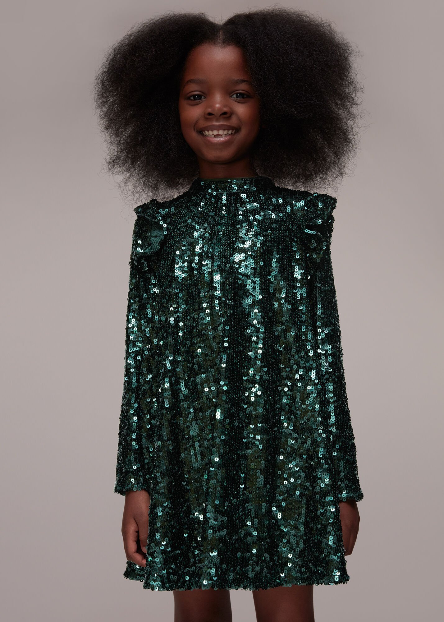 Whistles green sparkly dress discount