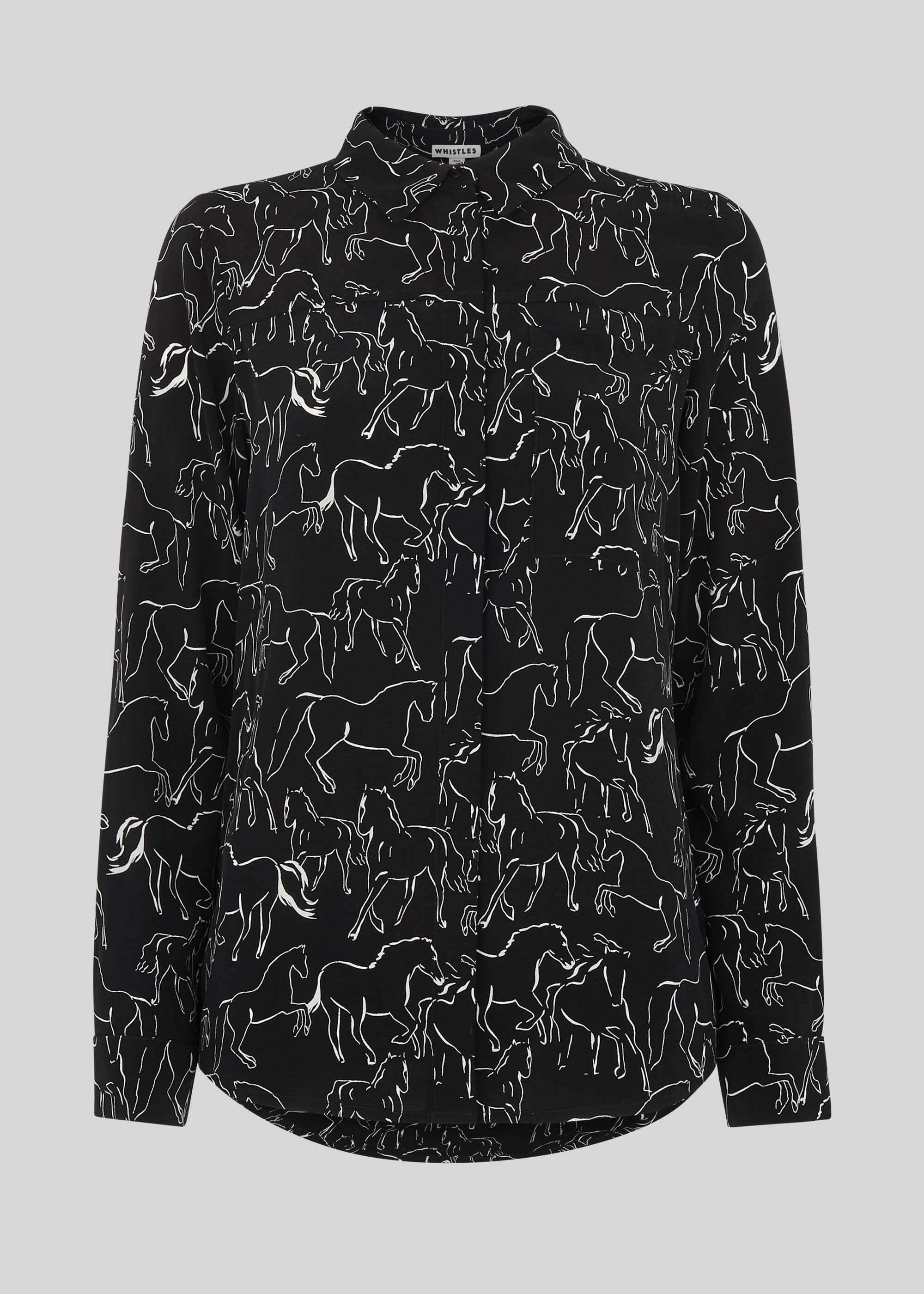Whistles stallion print shirt dress store