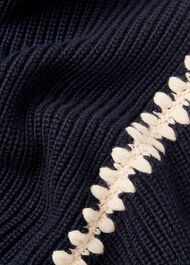 Blanket Stitch Wool Mix Knit