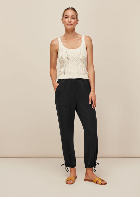 Washed Tie Hem Trouser