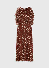 Polka Dot Print Midi Dress