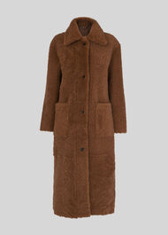 Erika Shearling Teddy Coat Tan