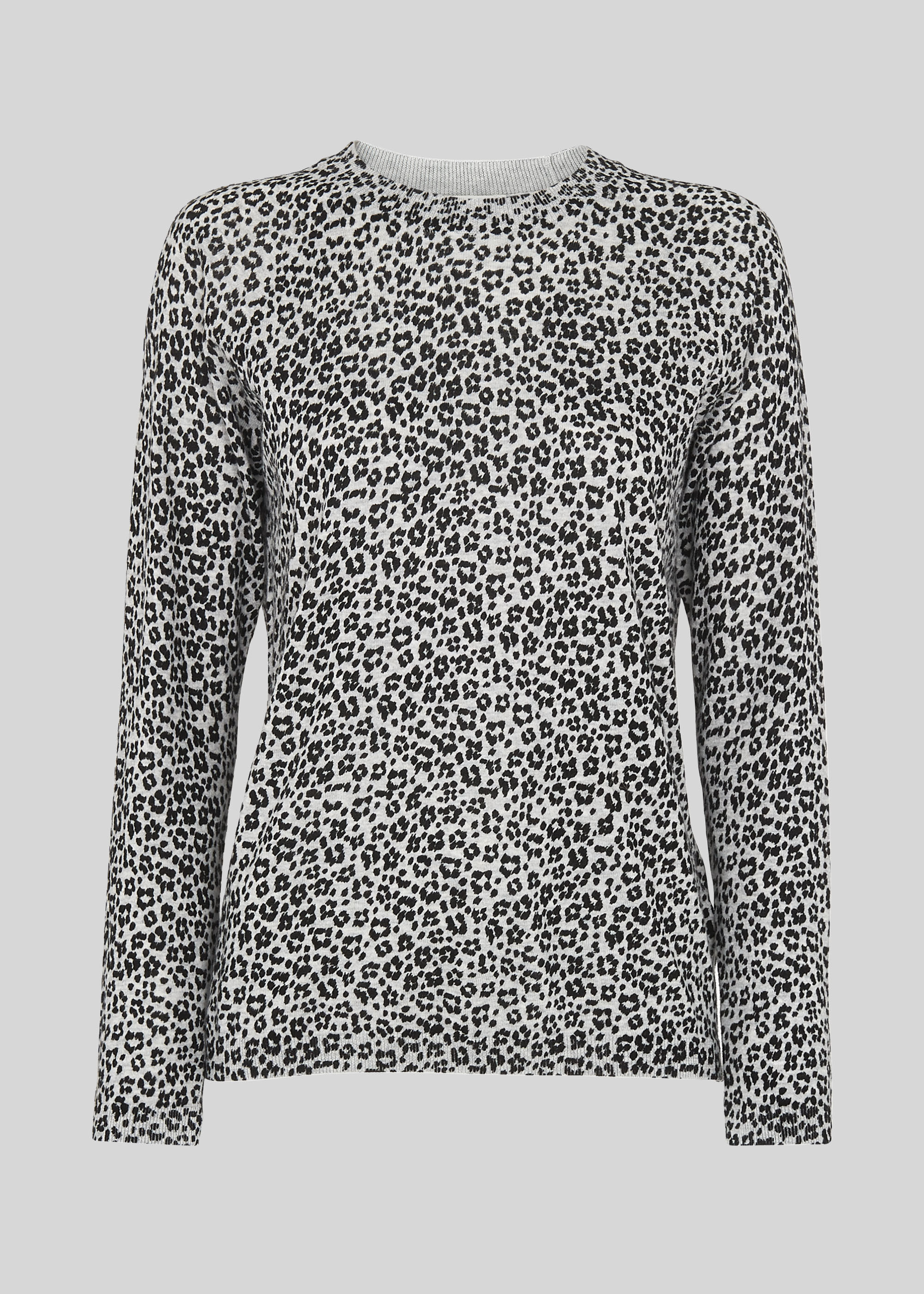 Black Multi Ikat Animal Print Knit WHISTLES