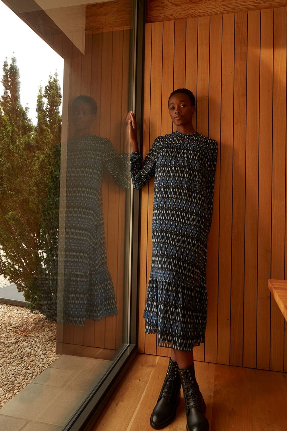 Ikat Diamond Trapeze Dress