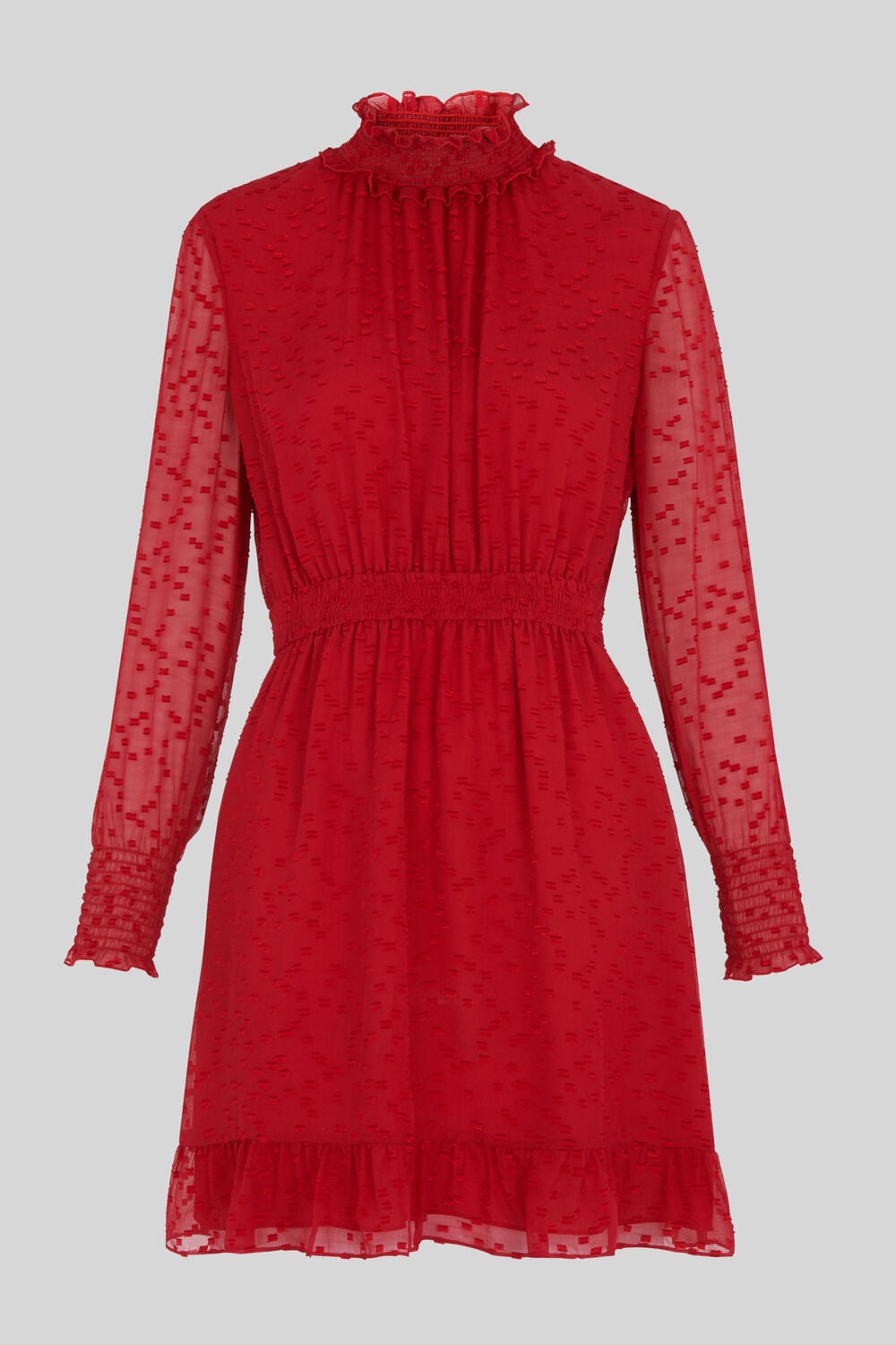 Ilona Dobby Dress Red