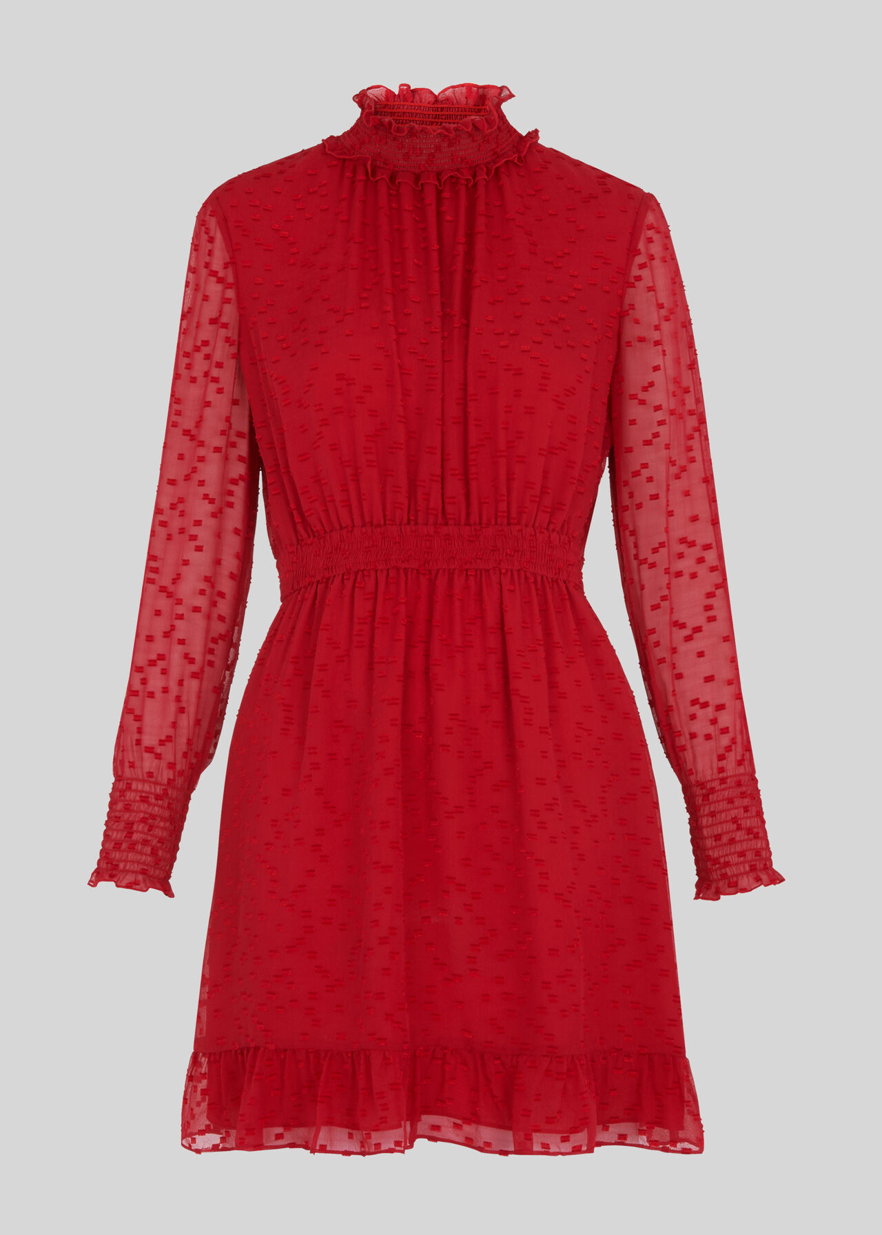 Ilona Dobby Dress Red