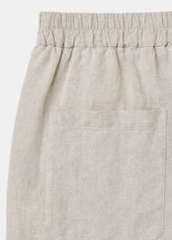 Petite Linen Barrel Trouser