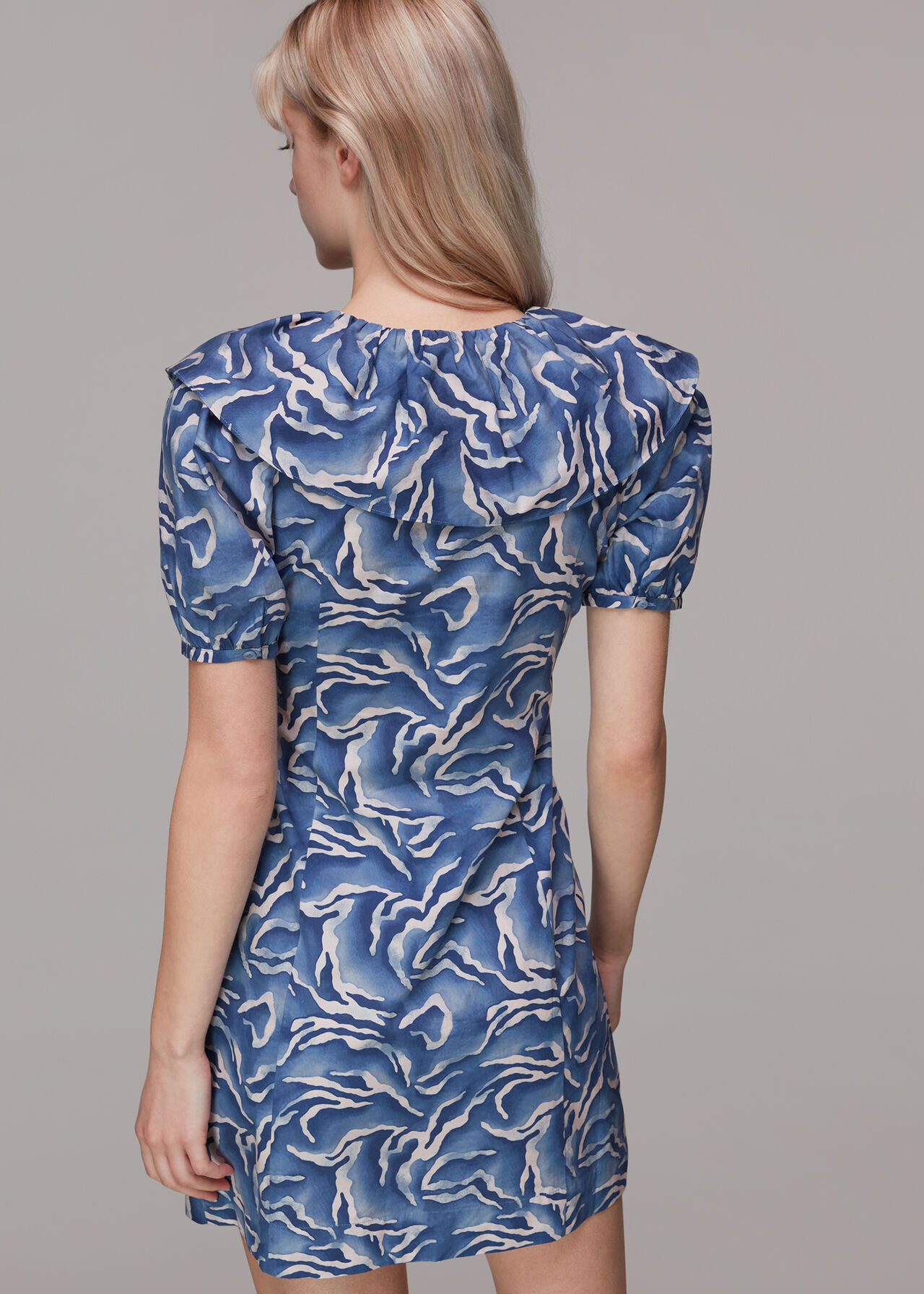 Watercolour Zebra Poplin Dress