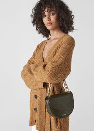 Felix Resin Chain Saddle Bag Dark Green