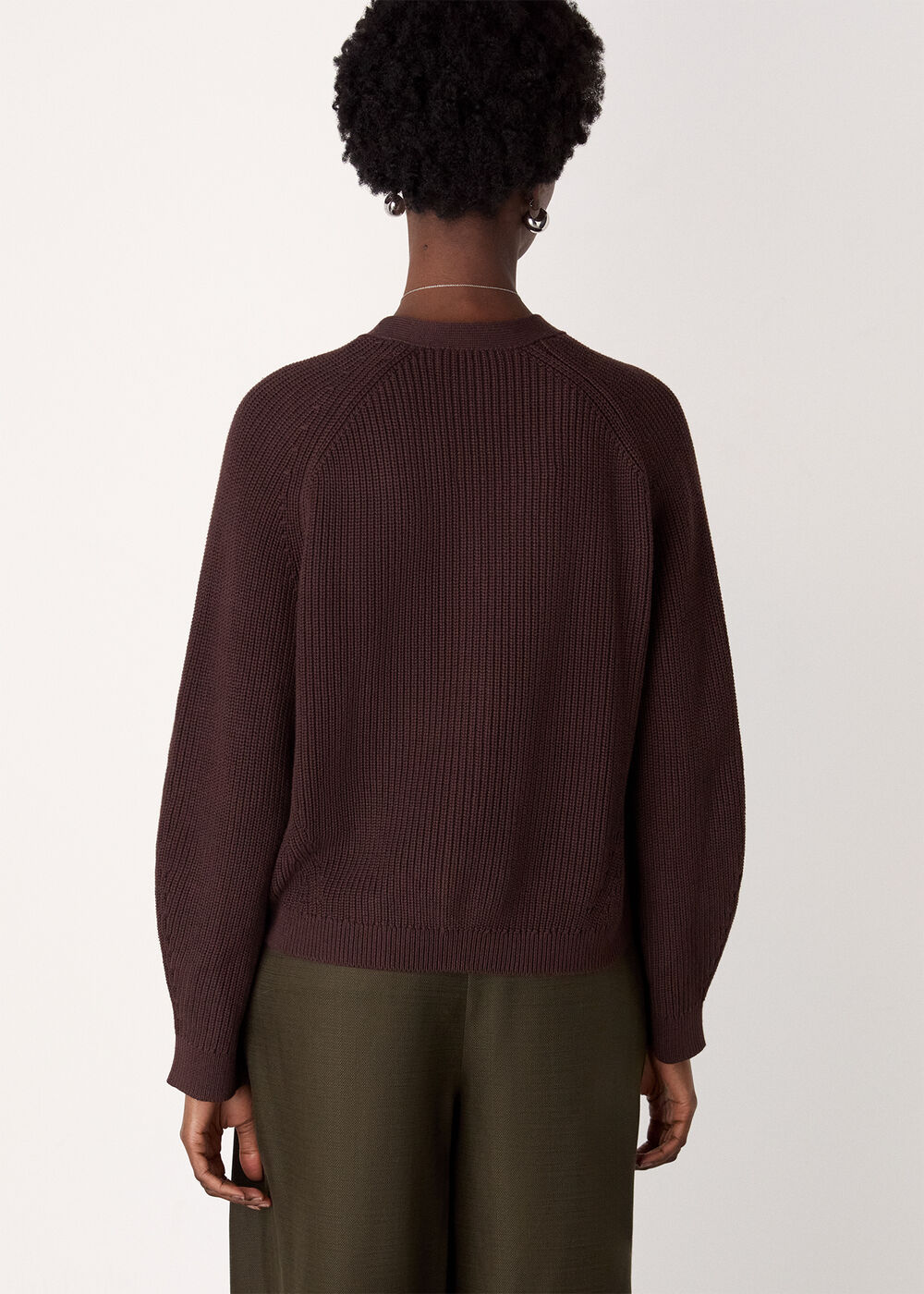 V Neck Cotton Cardigan