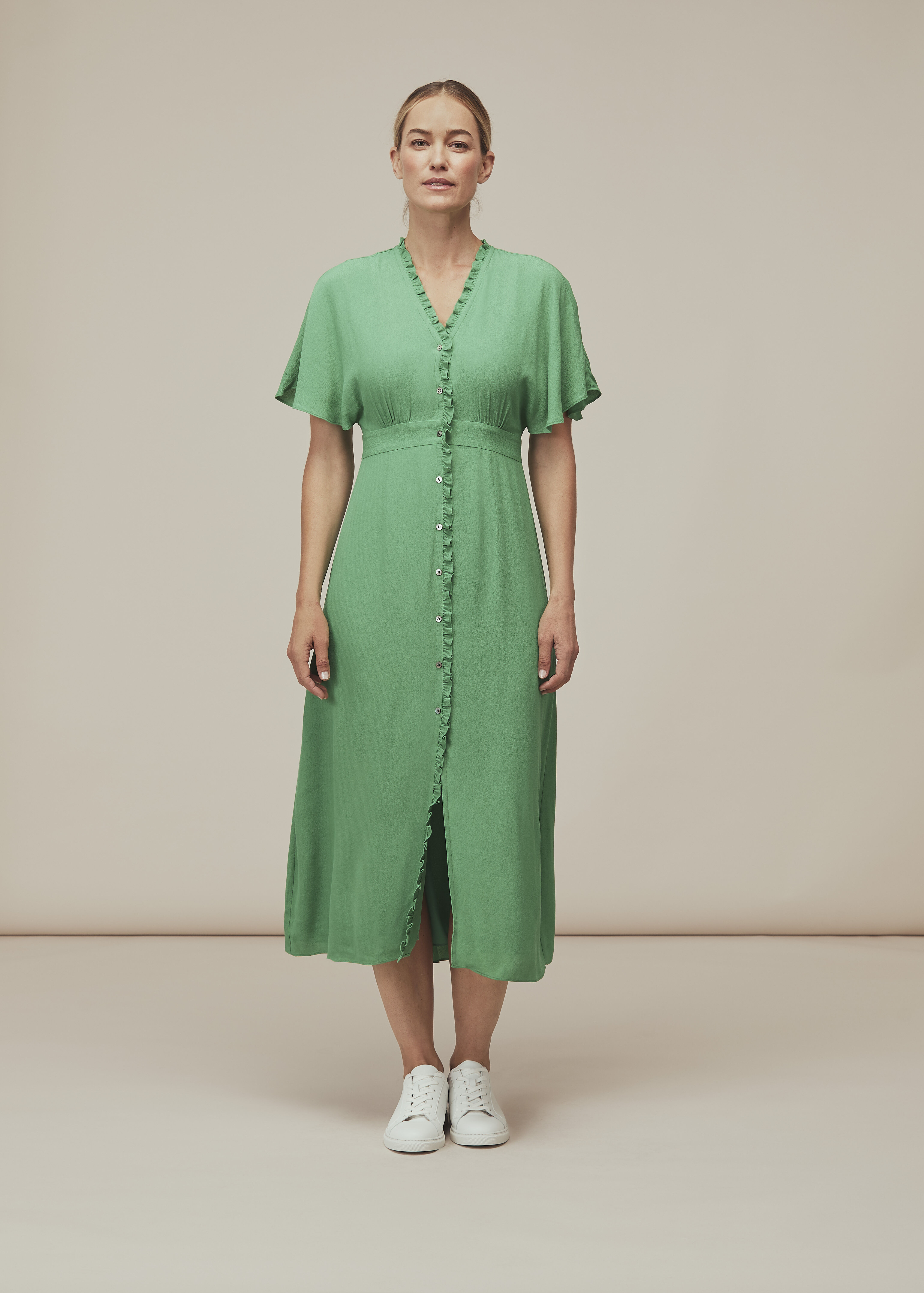 whistles green dress