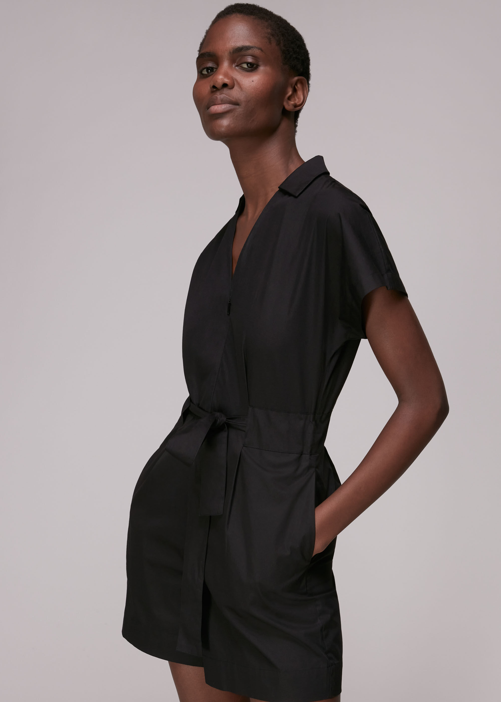 Black playsuit dress clearance