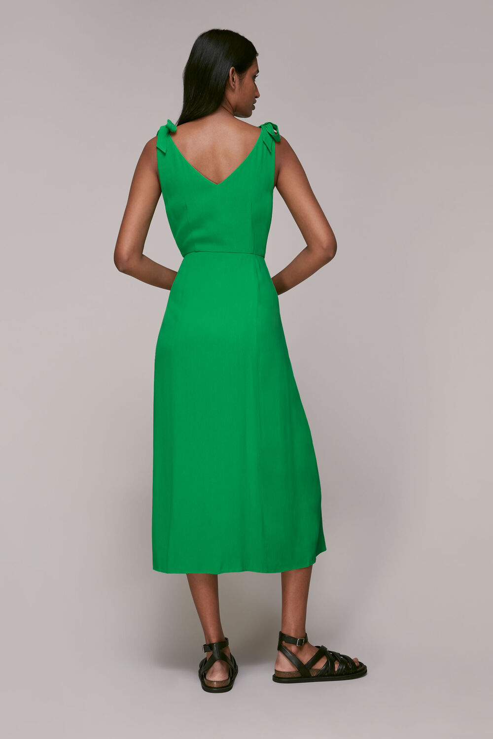 Hanna Tie Shoulder Dress Green