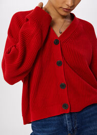 Petite V Neck Cotton Cardigan