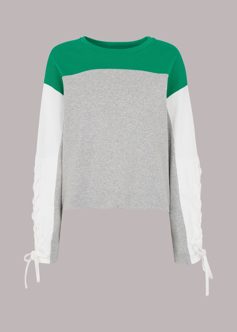 Tie Sleeve Colourblock Sweat