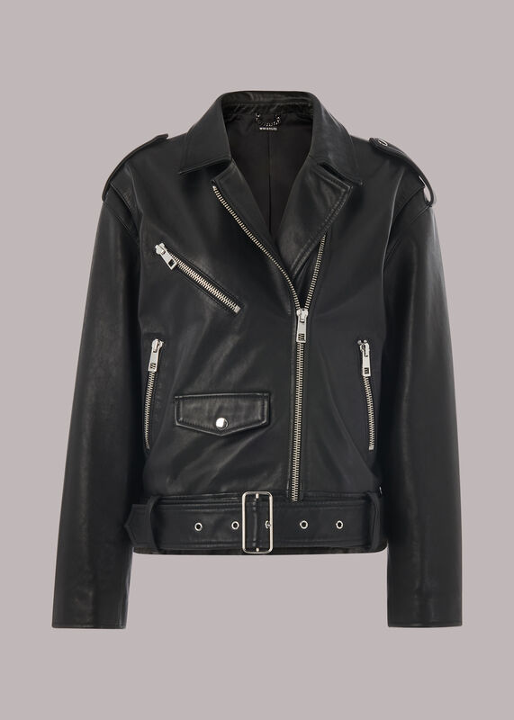 Sophia Oversized Leather Biker