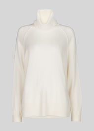 Cashmere Roll Neck Sweater Ivory