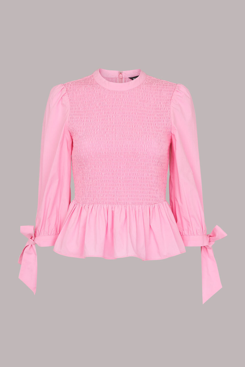 Shirred Detail Peplum Top