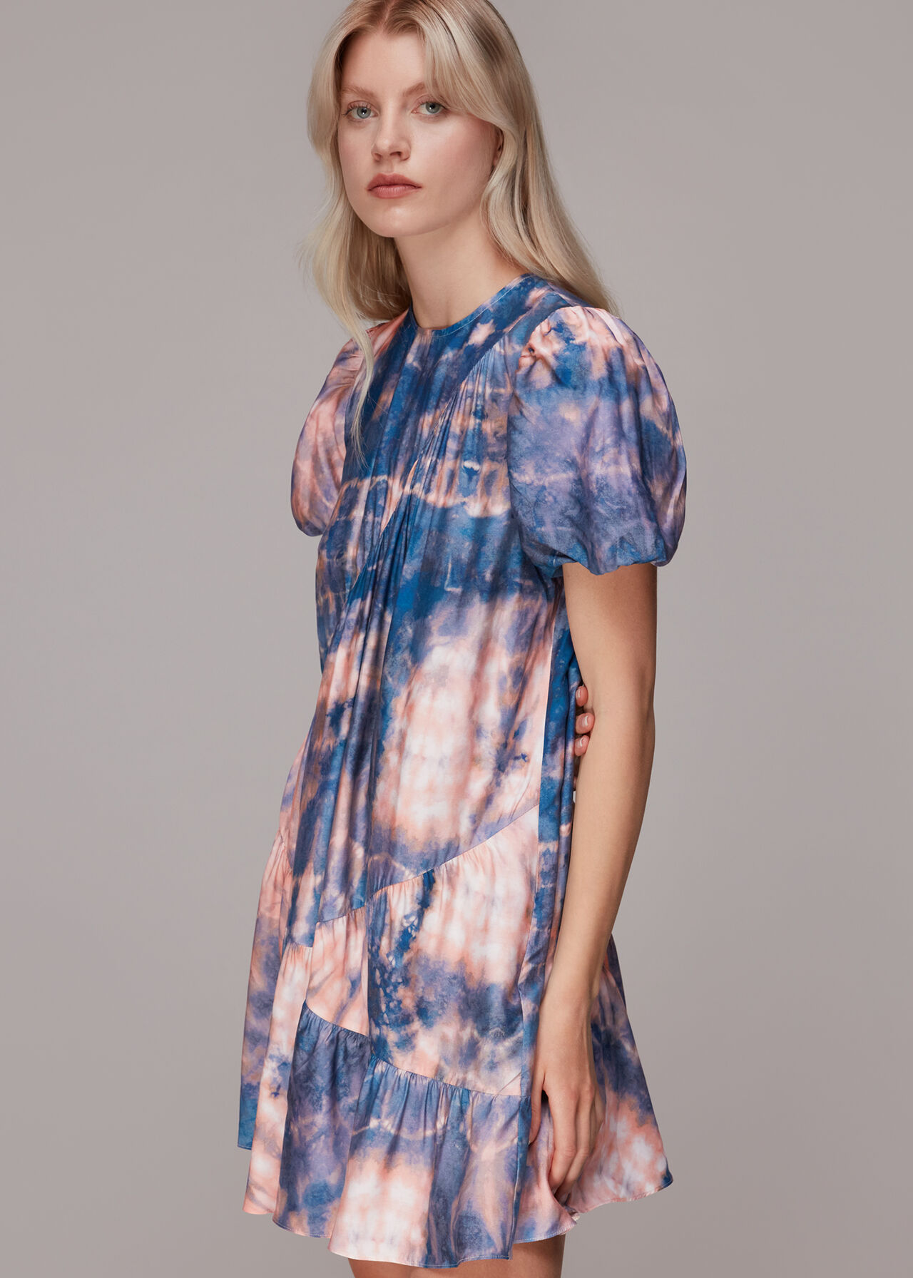 Mirrored Tie Dye Trapeze Dress