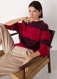 Wool Mix Wide Stripe Knit