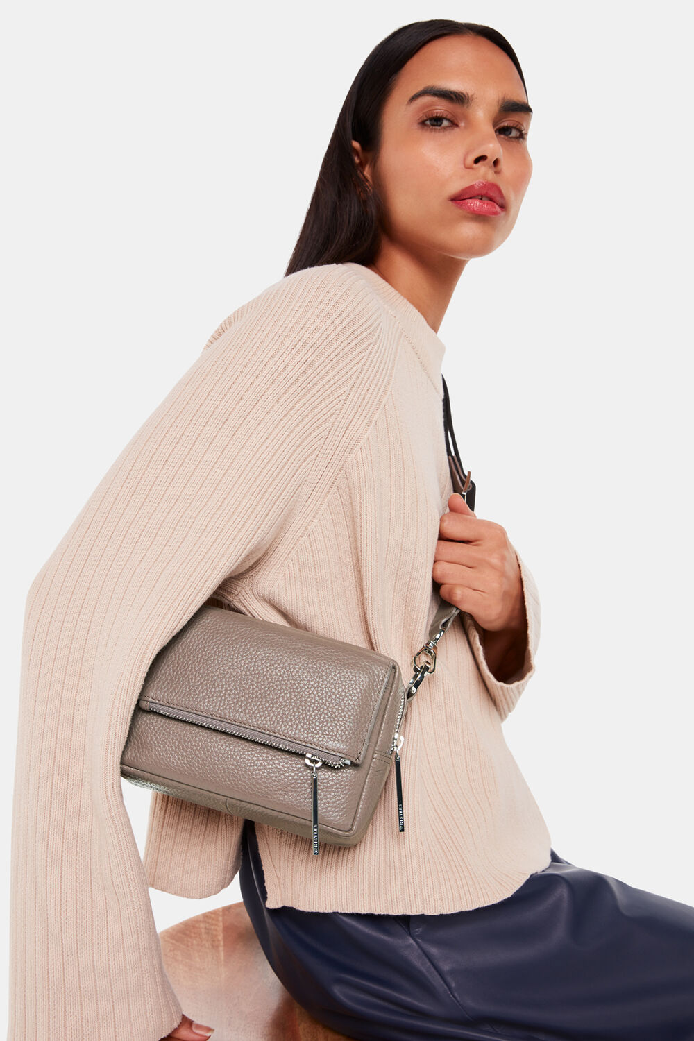 Dark Grey Bibi Cross Body Bag