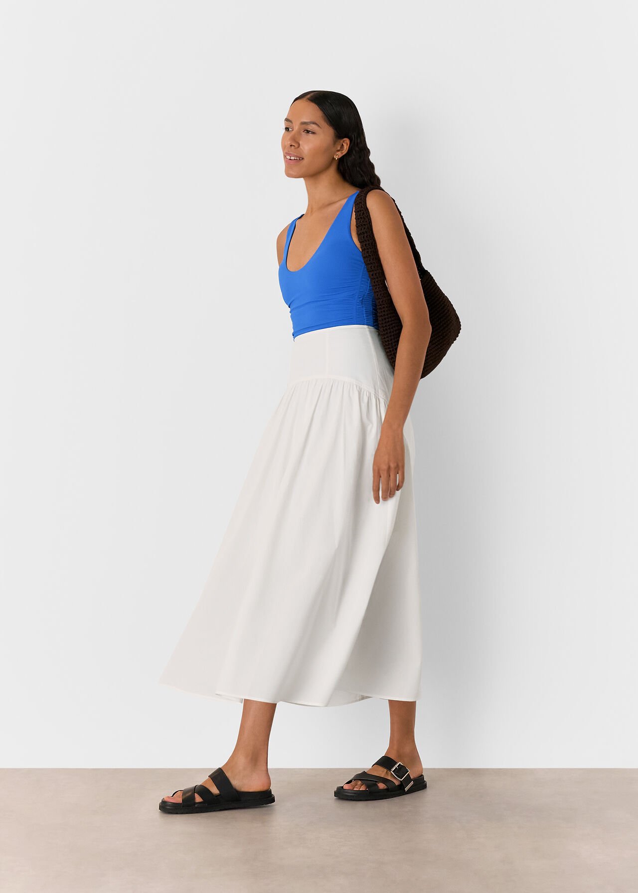 Textured Side Ruched Swimsuit