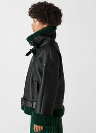 Longline Shearling Biker