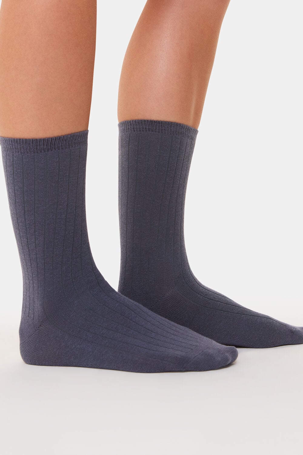 Red Ribbed Socks Set of 3