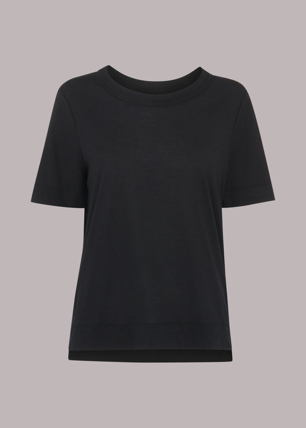 Rosa Double Trim T Shirt Black
