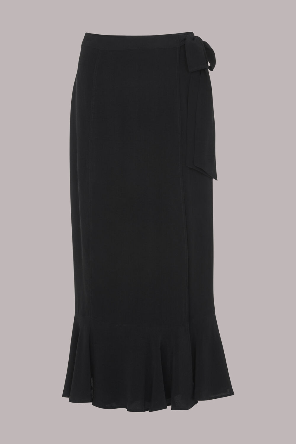 Black Charlie Wrap Skirt