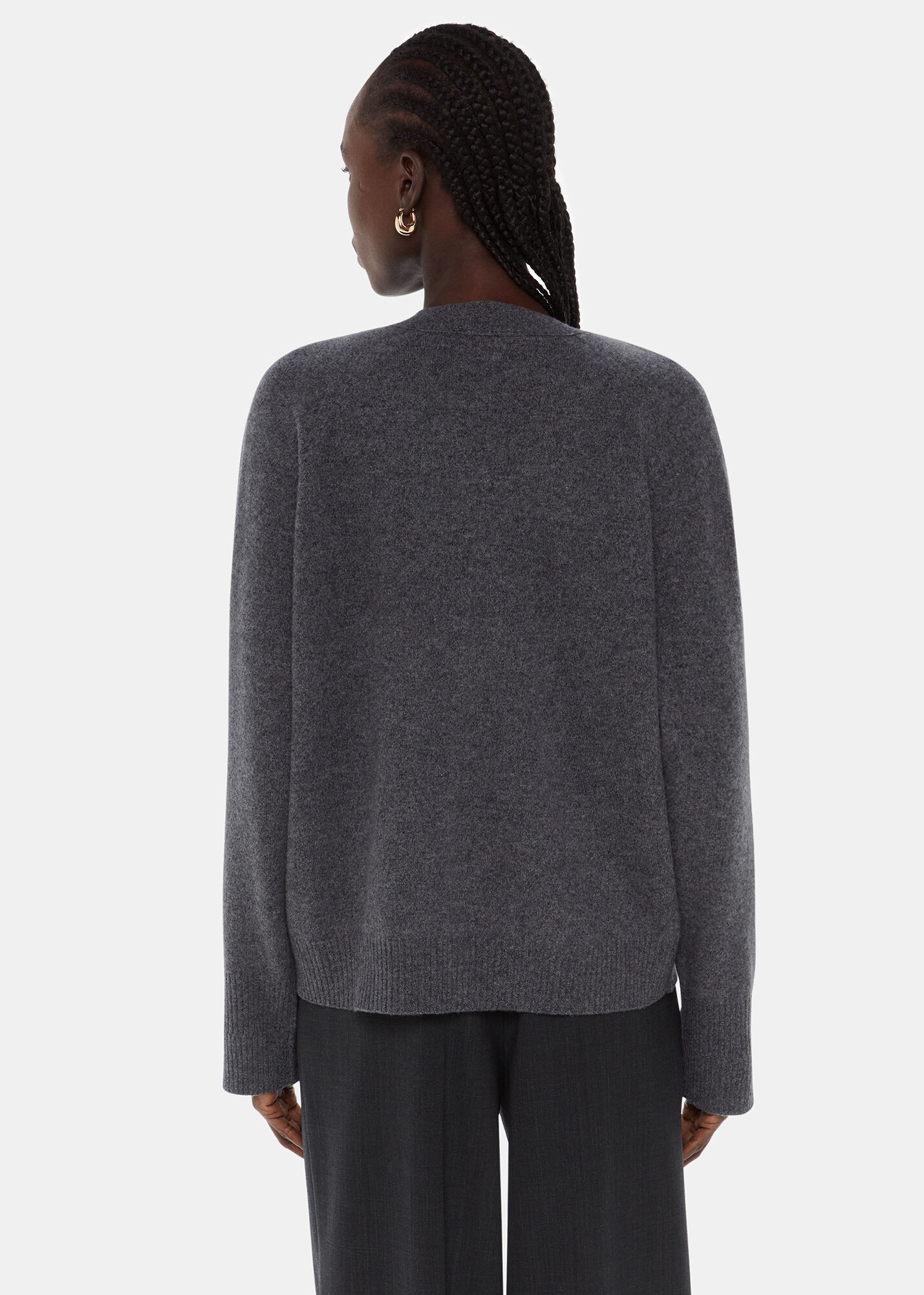 2024年最新海外 Cardigan Pocket Relaxed Wool Grey Dark | Whistles | WHISTLES トップス