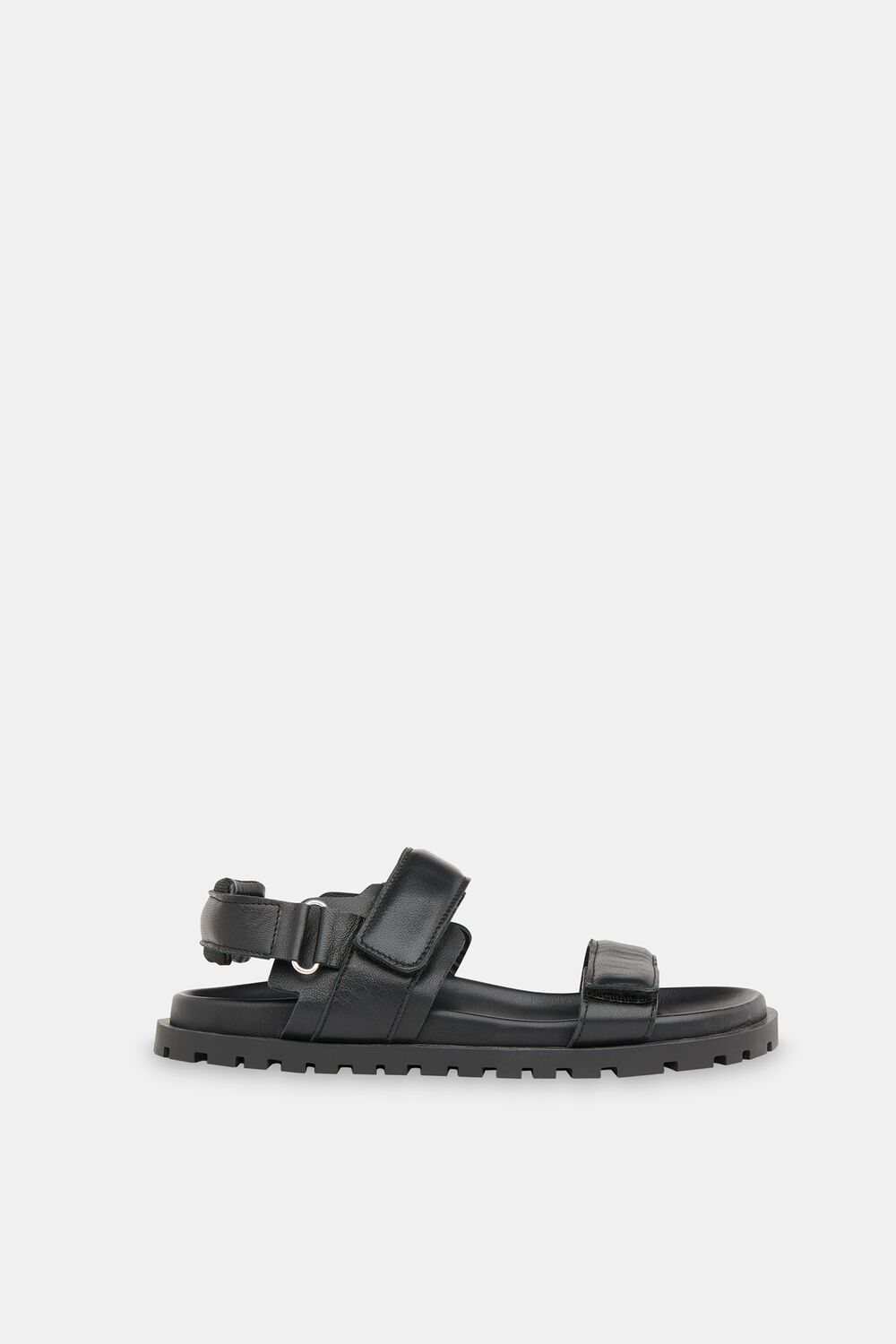 Black Ria Sporty Velcro Sandal