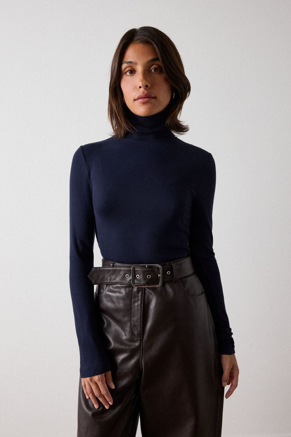 Navy Essential Ribbed Polo