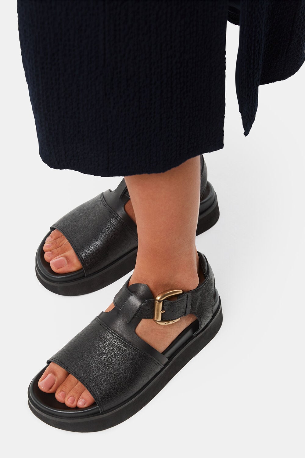 Black Khai Chunky Buckle Sandal