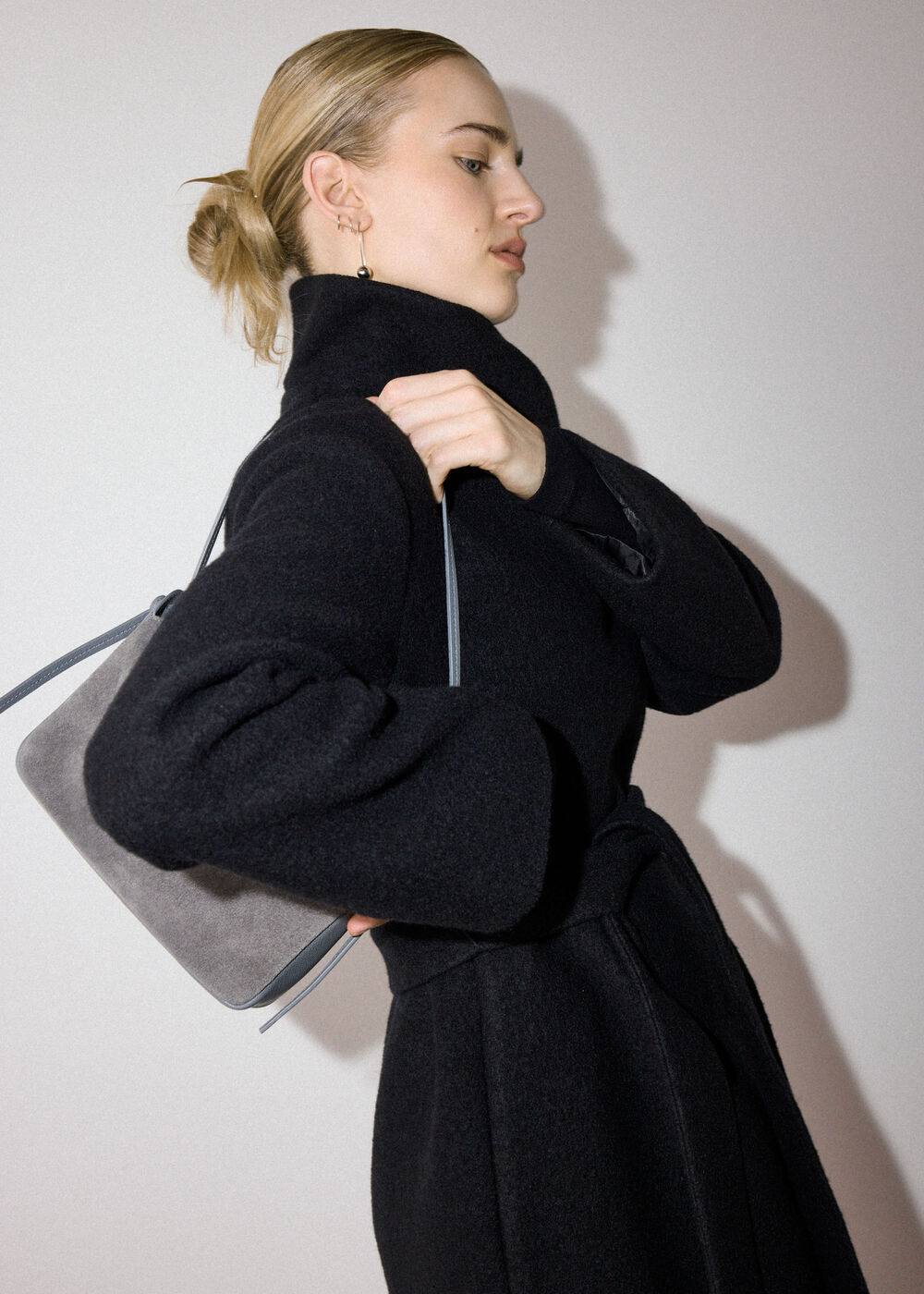 Petite Morgana Wool Funnel Wrap Coat