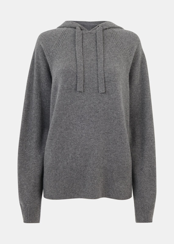 Grey Cashmere Hoodie