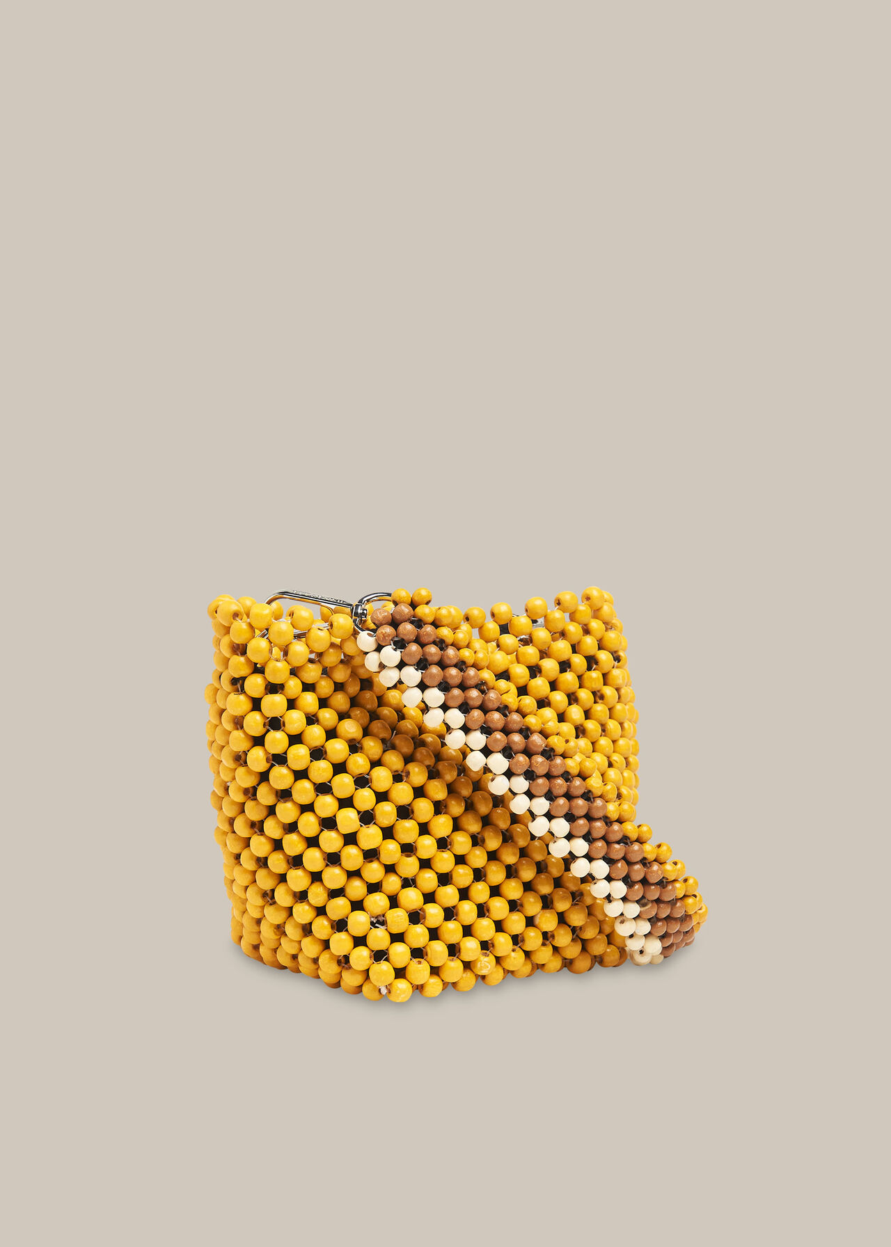 Martha Mini Beaded Bucket Bag Yellow