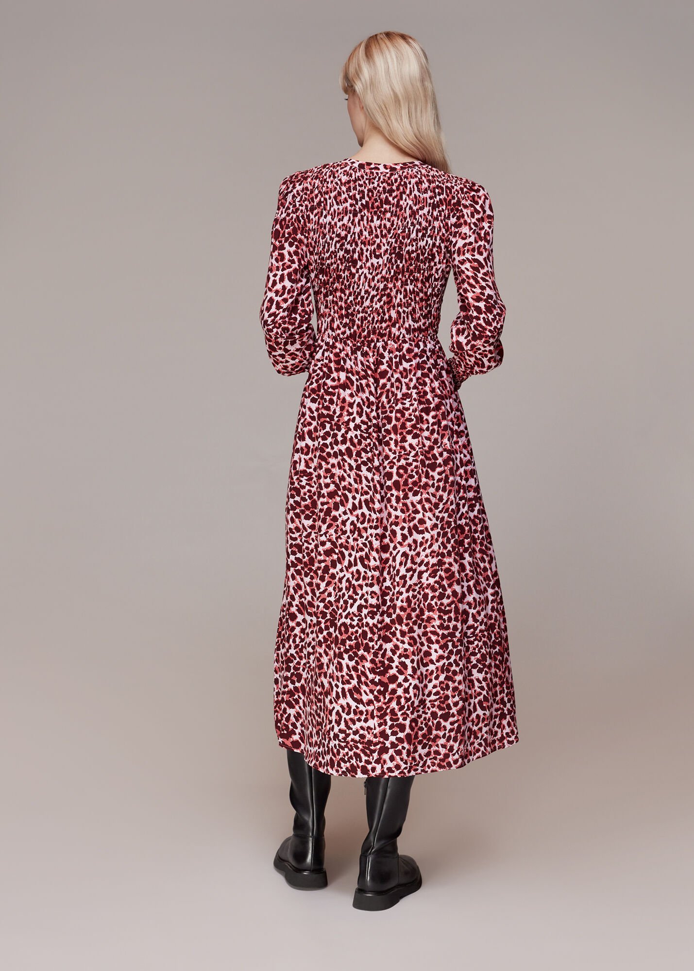 Whistles abstract shop animal print dress