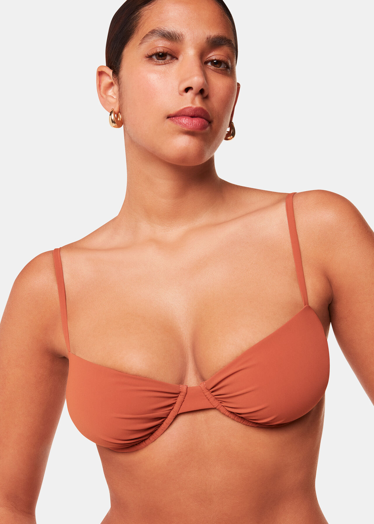 The Longing Ruched Underwired Bikini Top