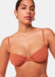 The Longing Ruched Underwired Bikini Top