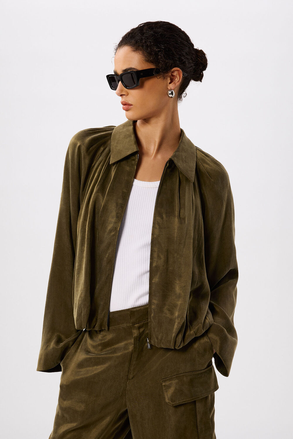 Drapey Bubble Hem Jacket