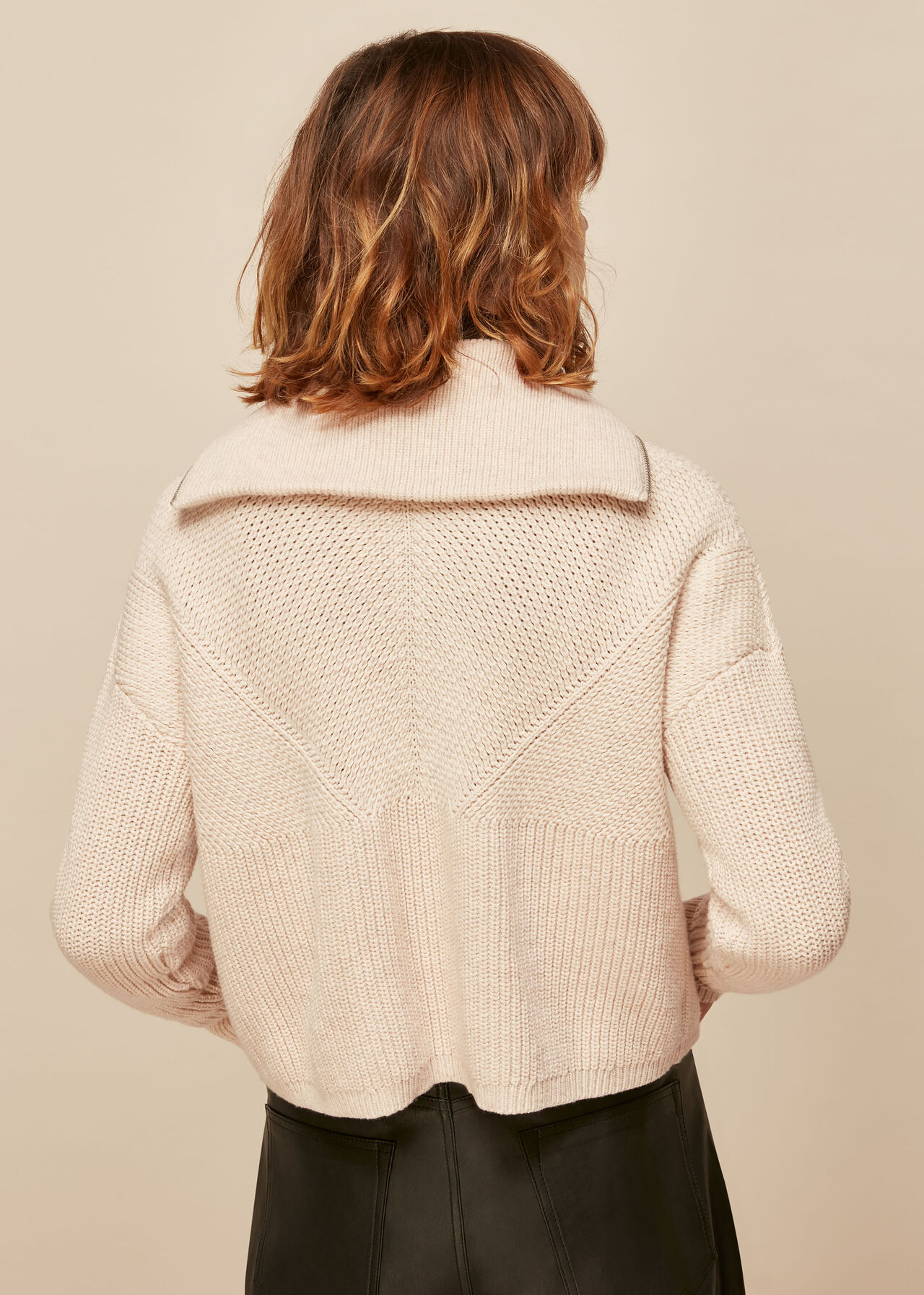 Knitted Zip Neck Sweater