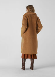 Teddy Longline Coat Neutral