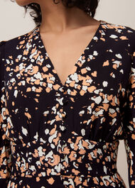 Mottled Animal Button Dress Pink/Multi