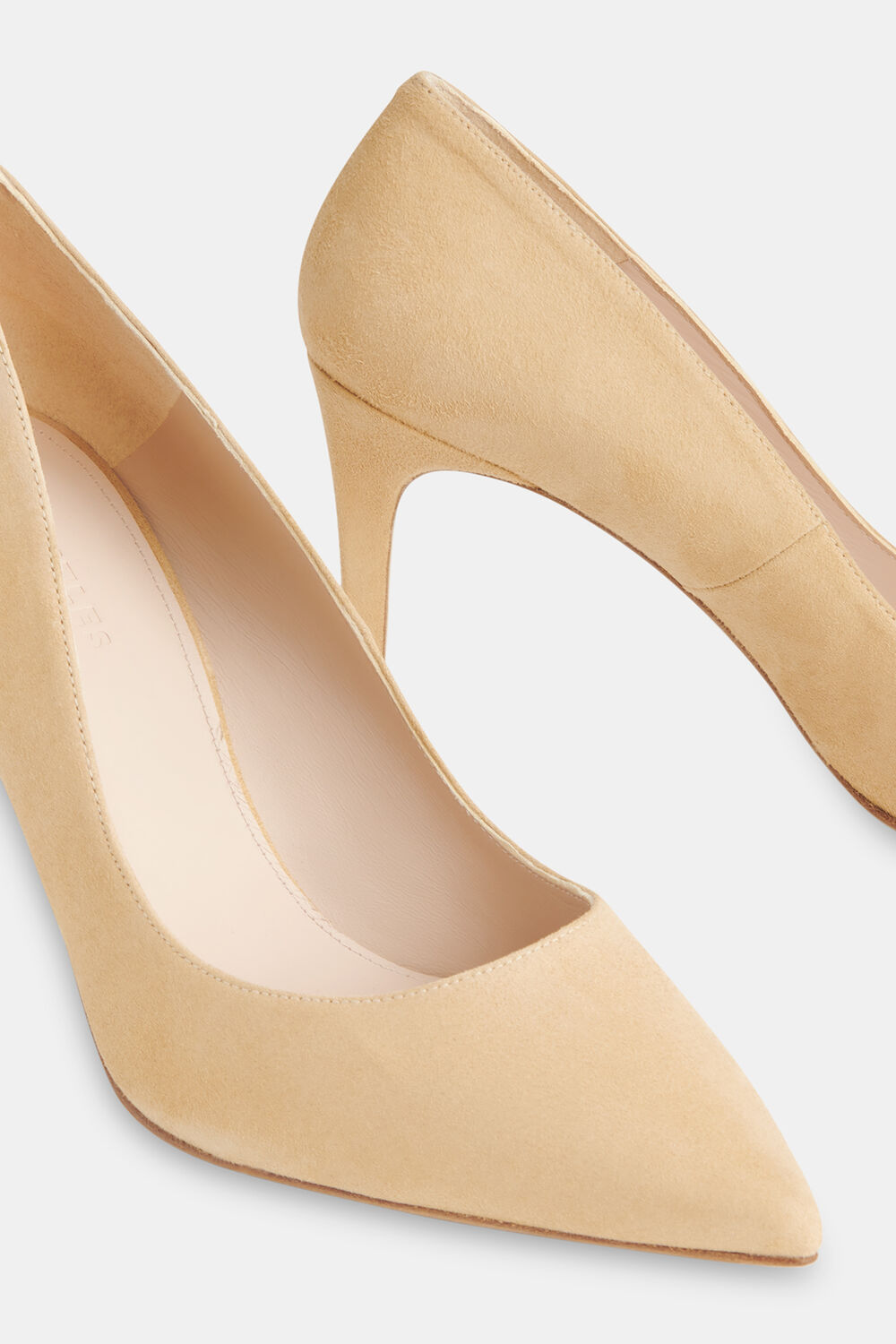 Beige Corie Suede Heeled Pump
