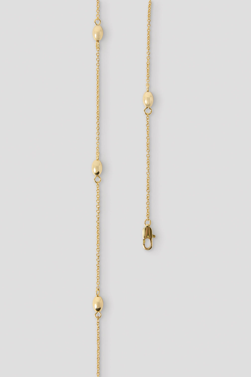 Gold Long Beaded Necklace