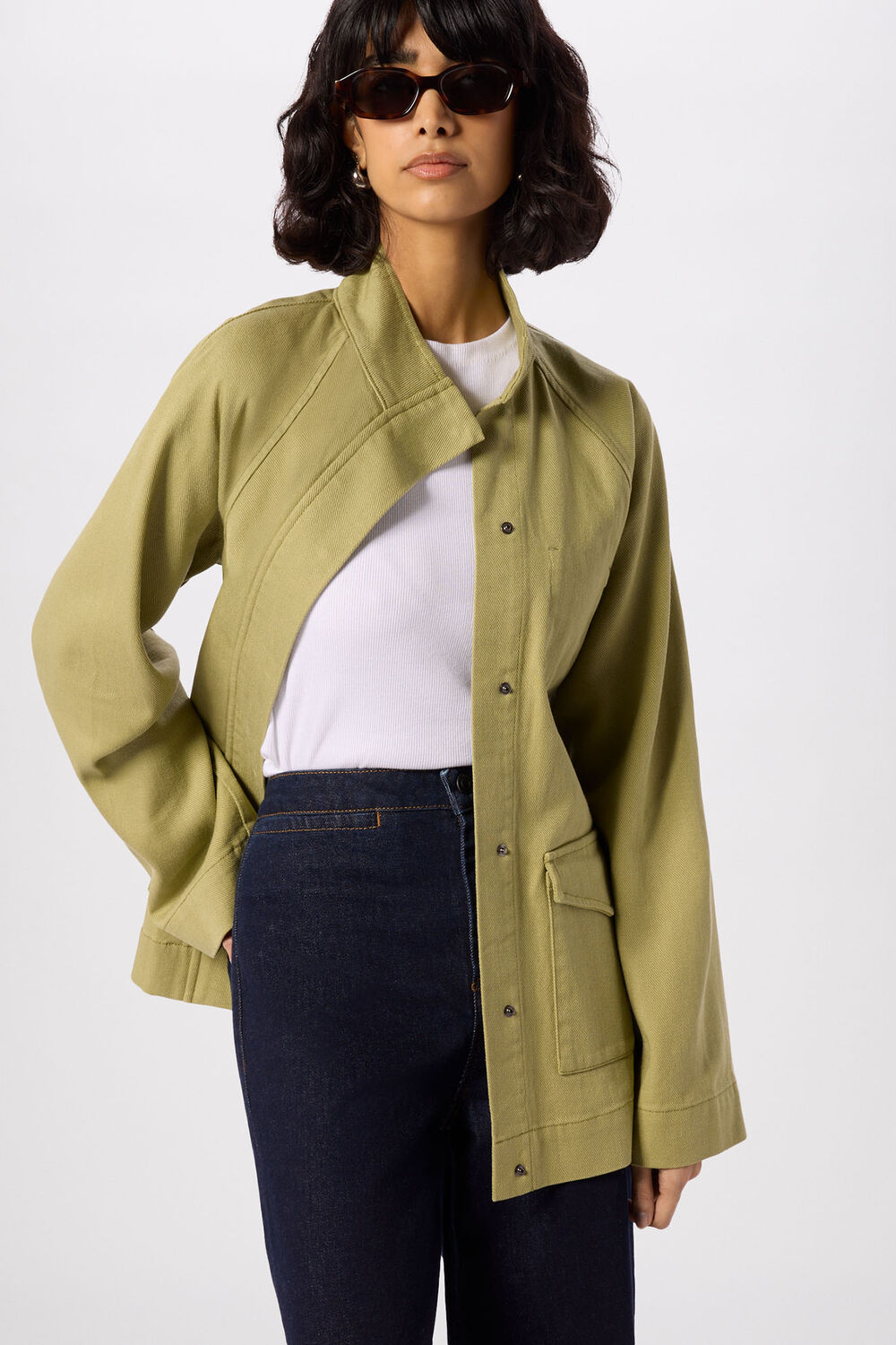 Belted Cotton Safari Jacket