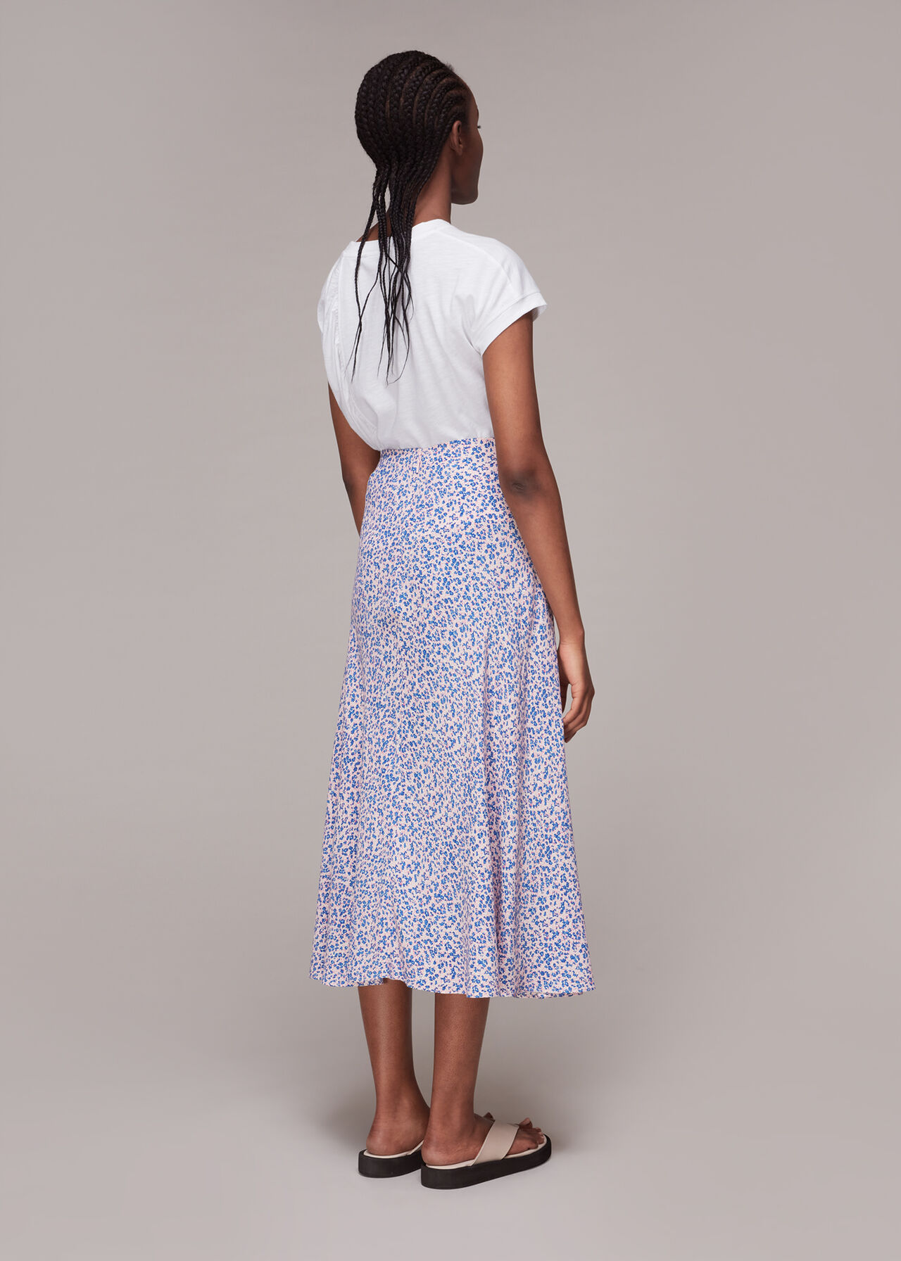 Floral Garden Bias Cut Skirt